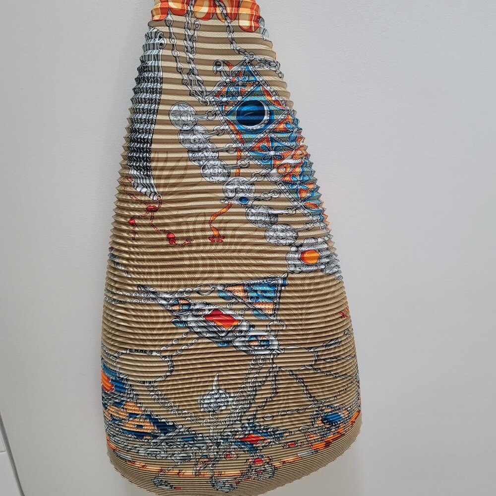 Hermes Pleated Silk Scarf